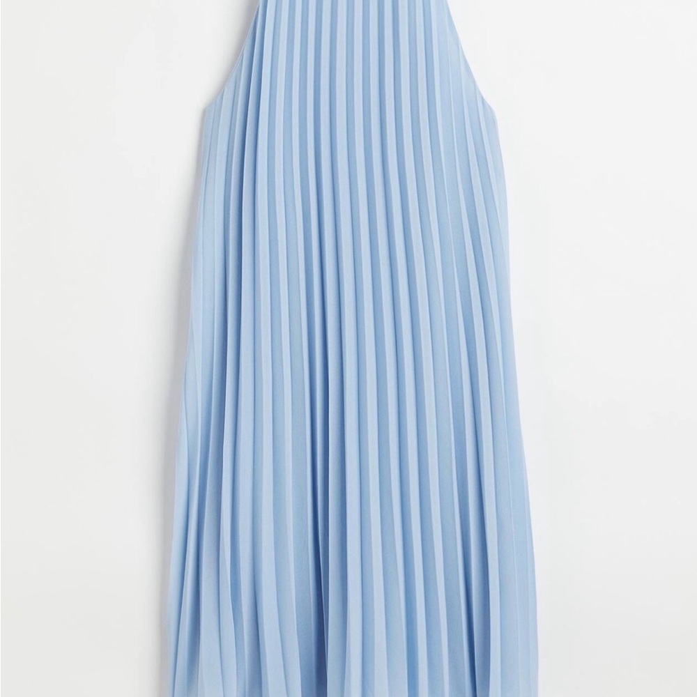 H&M Light Blue Pleated Dress